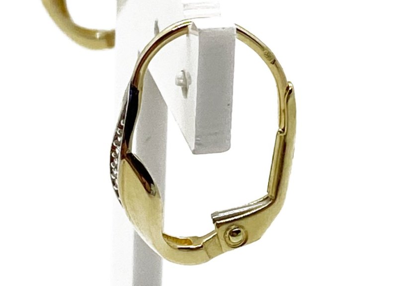 Zlaté náušnice 1,98 g 14 Kt