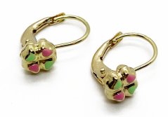 Zlaté náušnice dětské 1,59 g 14 Kt