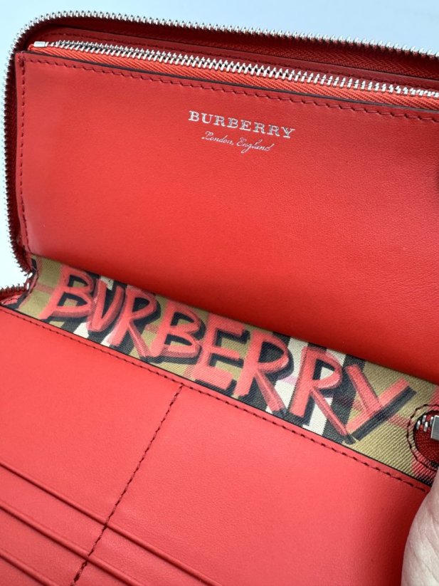 Burberry Graffiti Red Wallet