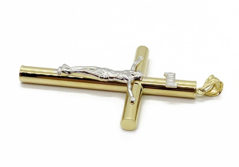 Zlatý přívěsek Kříž 4,23 g 14 Kt