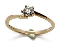 Zlatý prsten s Diamantem Alo 0,24 ct