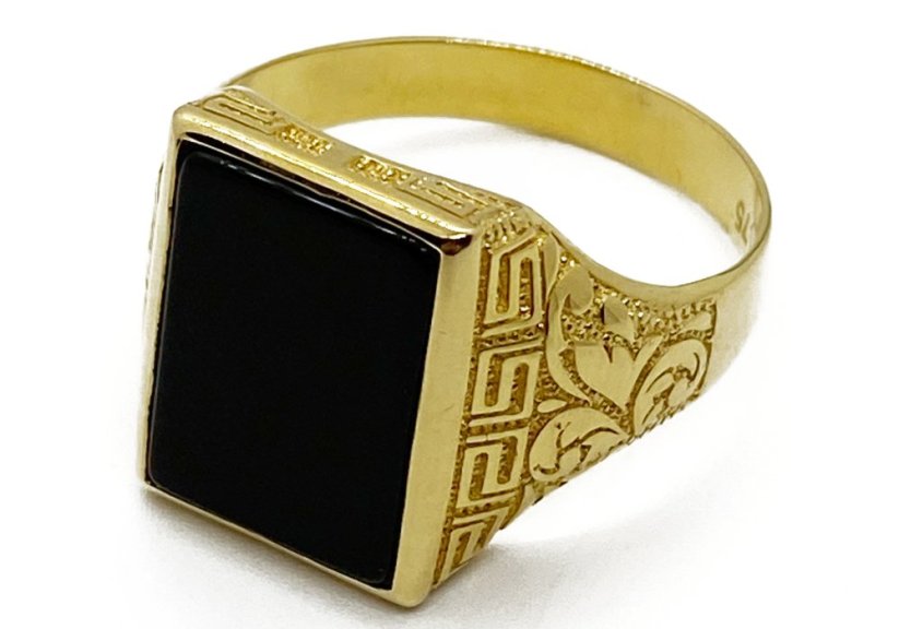 Zlatý prsten pánský 6,49 g 14 Kt