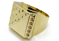 Zlatý prsten pánský 7,58 g 14 Kt